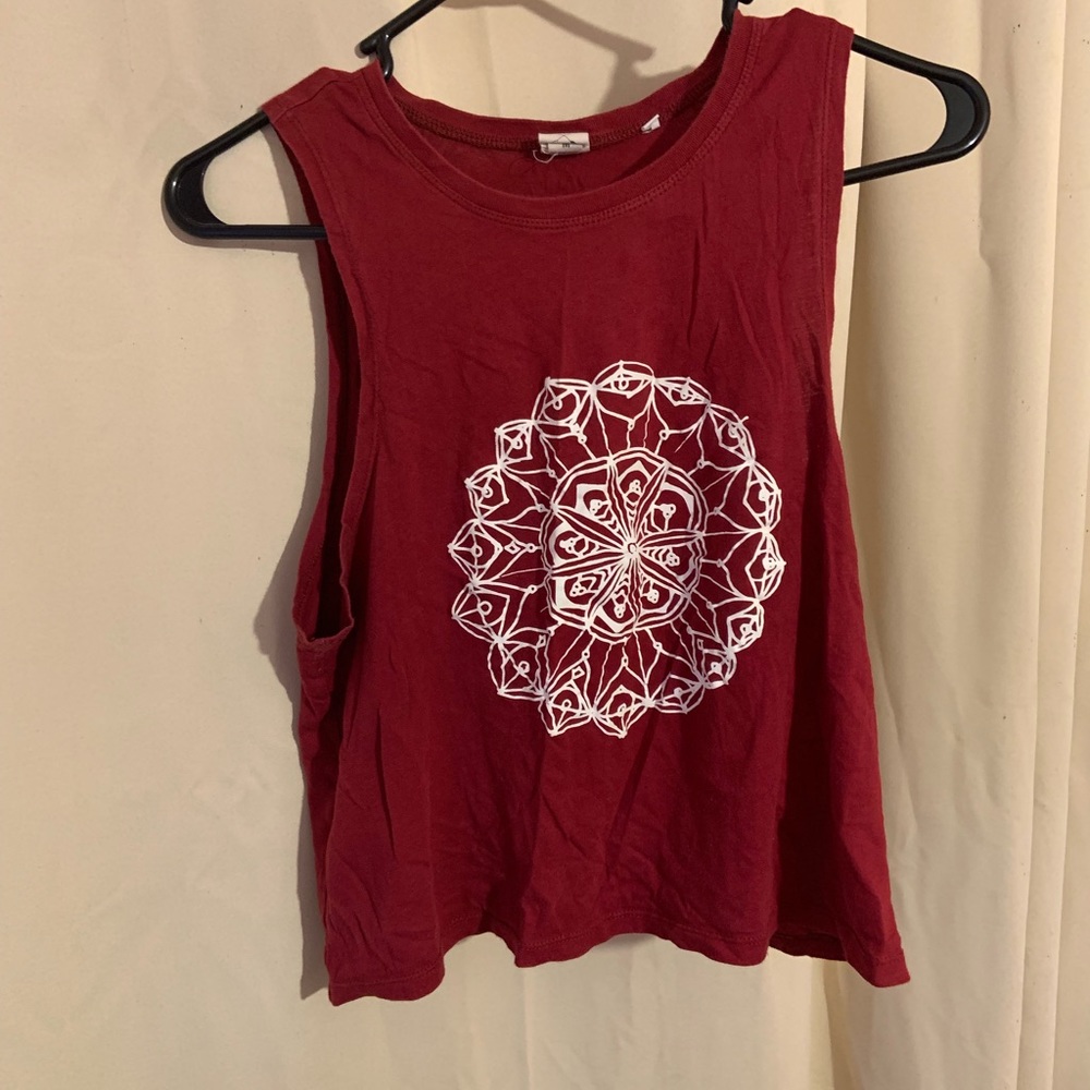 Burgundy PacSun crop-top